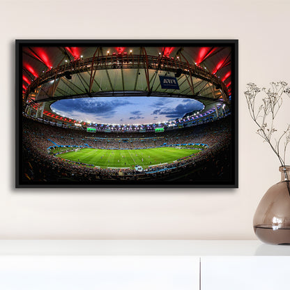 Soccer Stadium, Stadium Canvas, Sport Art, Framed Canvas Print Wall Art, Floating Frame