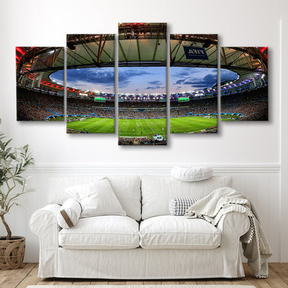 Soccer Stadium, Stadium Canvas, Sport Art, Gift for him, 5 Panel, Large Canvas, Canvas Print Wall Art