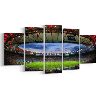 Soccer Stadium, Stadium Canvas, Sport Art, Gift for him, 5 Panel, Large Canvas, Canvas Print Wall Art