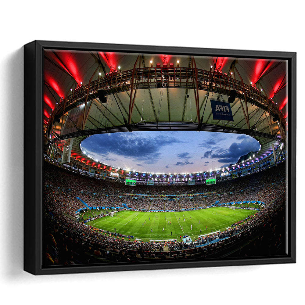 Soccer Stadium, Stadium Canvas, Sport Art, Framed Canvas Print Wall Art, Floating Frame