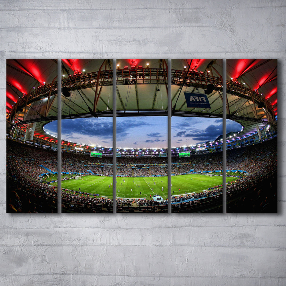 Soccer Stadium, Stadium Canvas, Sport Art, 5 Panel B, Extra Large Canvas, Canvas Print Wall Art
