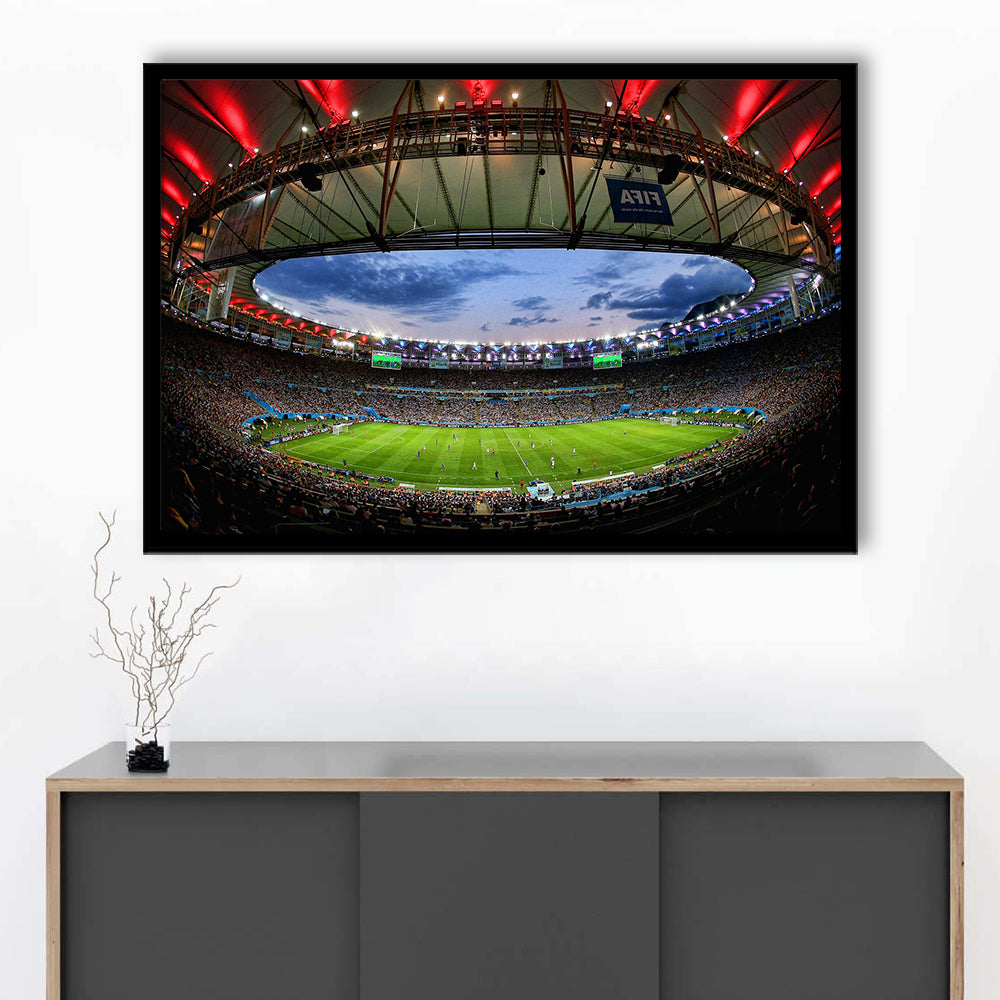 Soccer Stadium, Stadium Canvas, Sport Art, Gift for him, Framed Art Print Wall Decor, Picture Framed