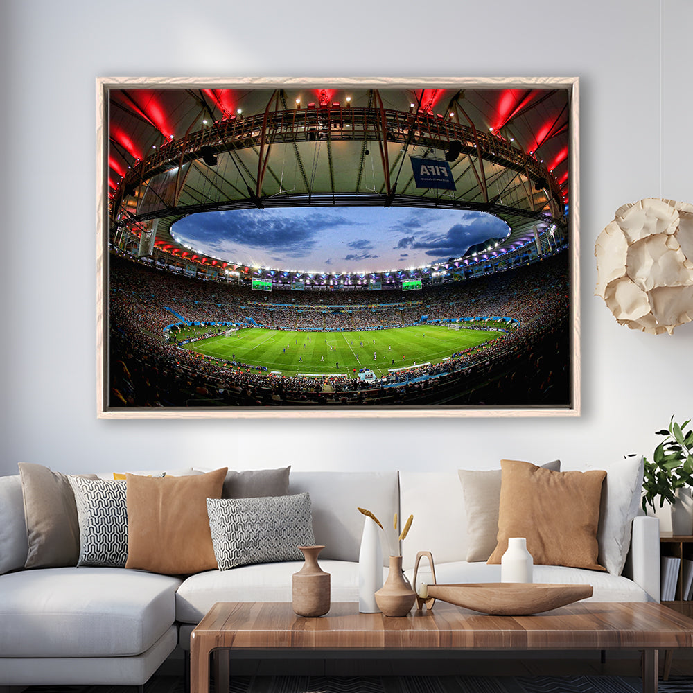 Soccer Stadium, Stadium Canvas, Sport Art, Framed Canvas Print Wall Art, Floating Frame