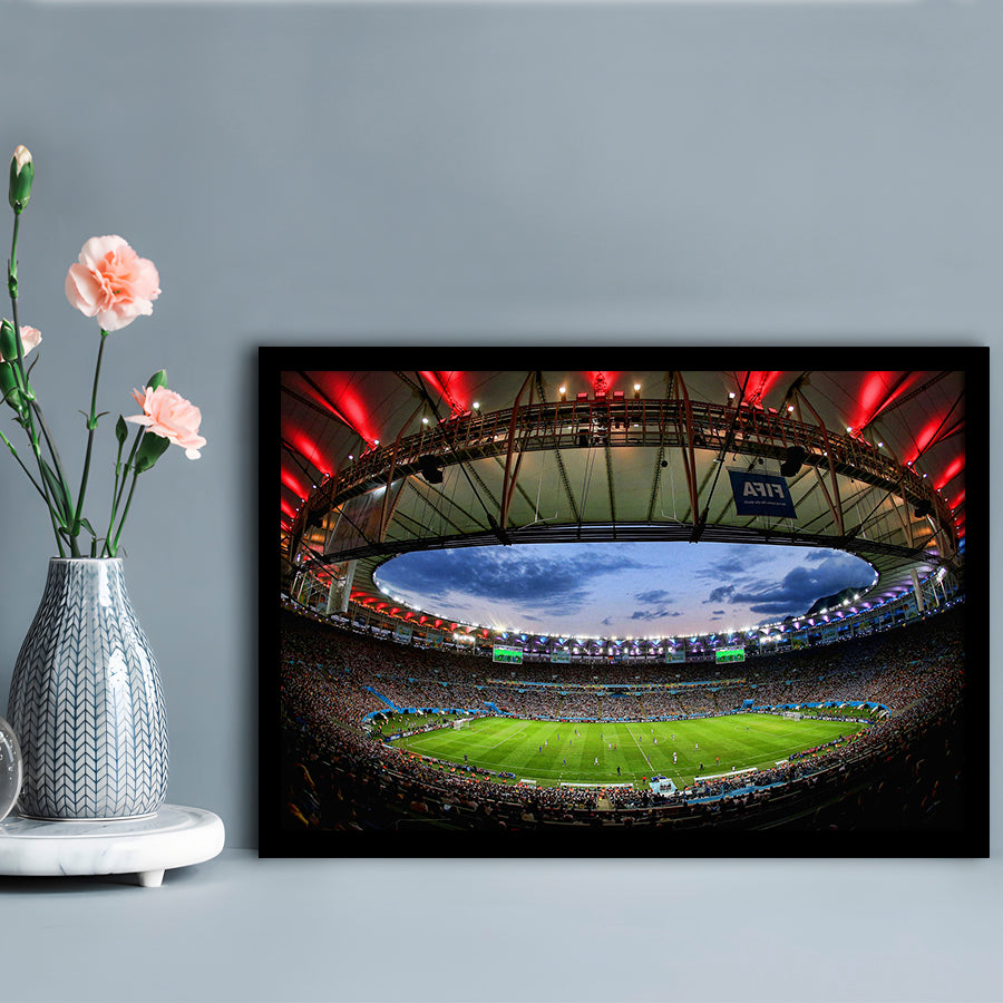 Soccer Stadium, Stadium Canvas, Sport Art, Gift for him, Framed Art Print Wall Decor, Picture Framed