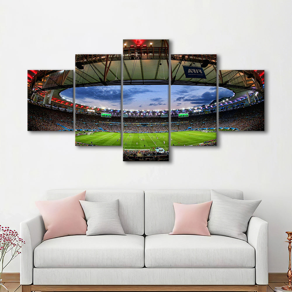 Soccer Stadium, Stadium Canvas, Sport Art, Gift for him, 5 Panel, Large Canvas, Canvas Print Wall Art