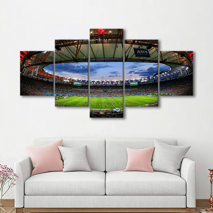 Soccer Stadium, Stadium Canvas, Sport Art, Gift for him, 5 Panel, Large Canvas, Canvas Print Wall Art