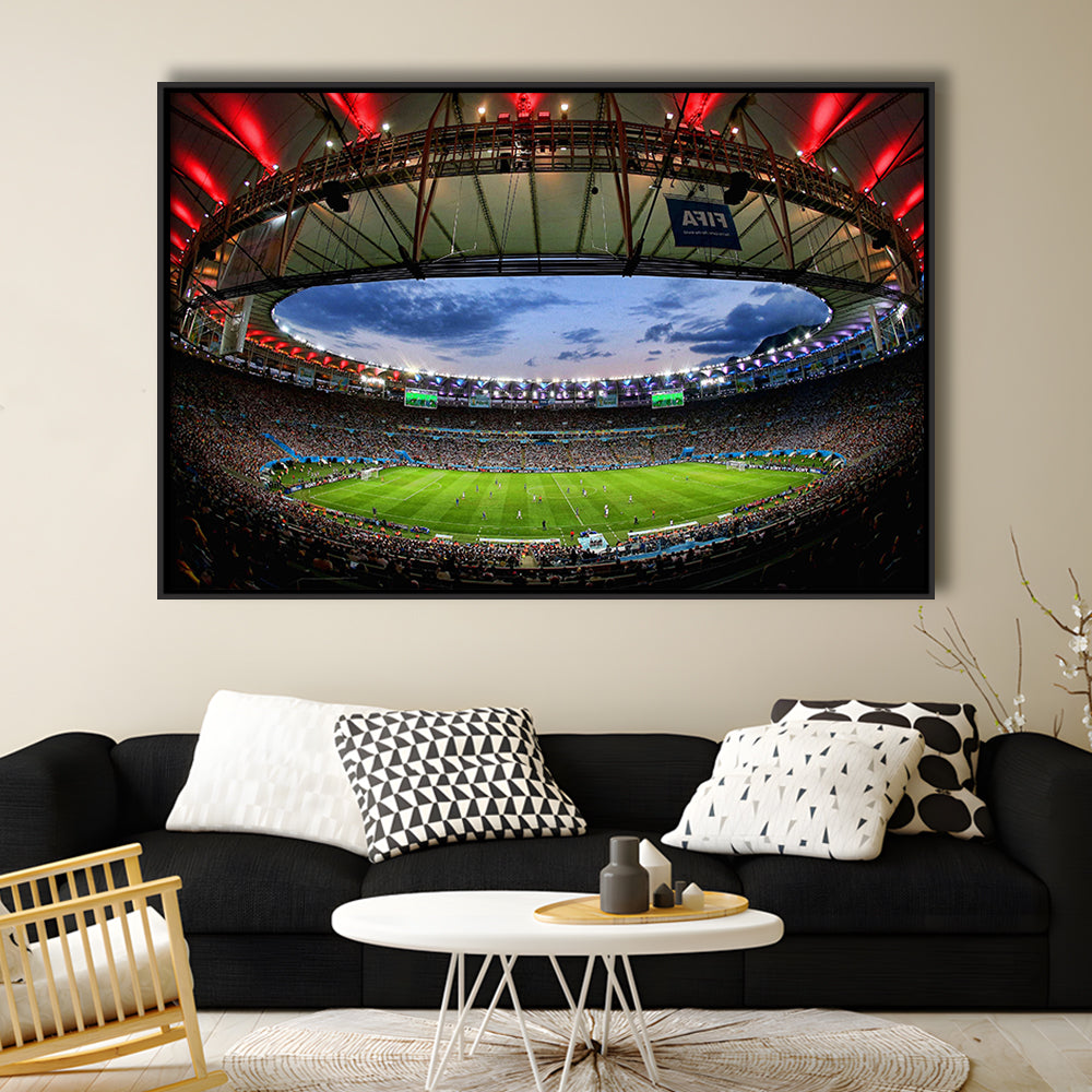 Soccer Stadium, Stadium Canvas, Sport Art, Framed Canvas Print Wall Art, Floating Frame