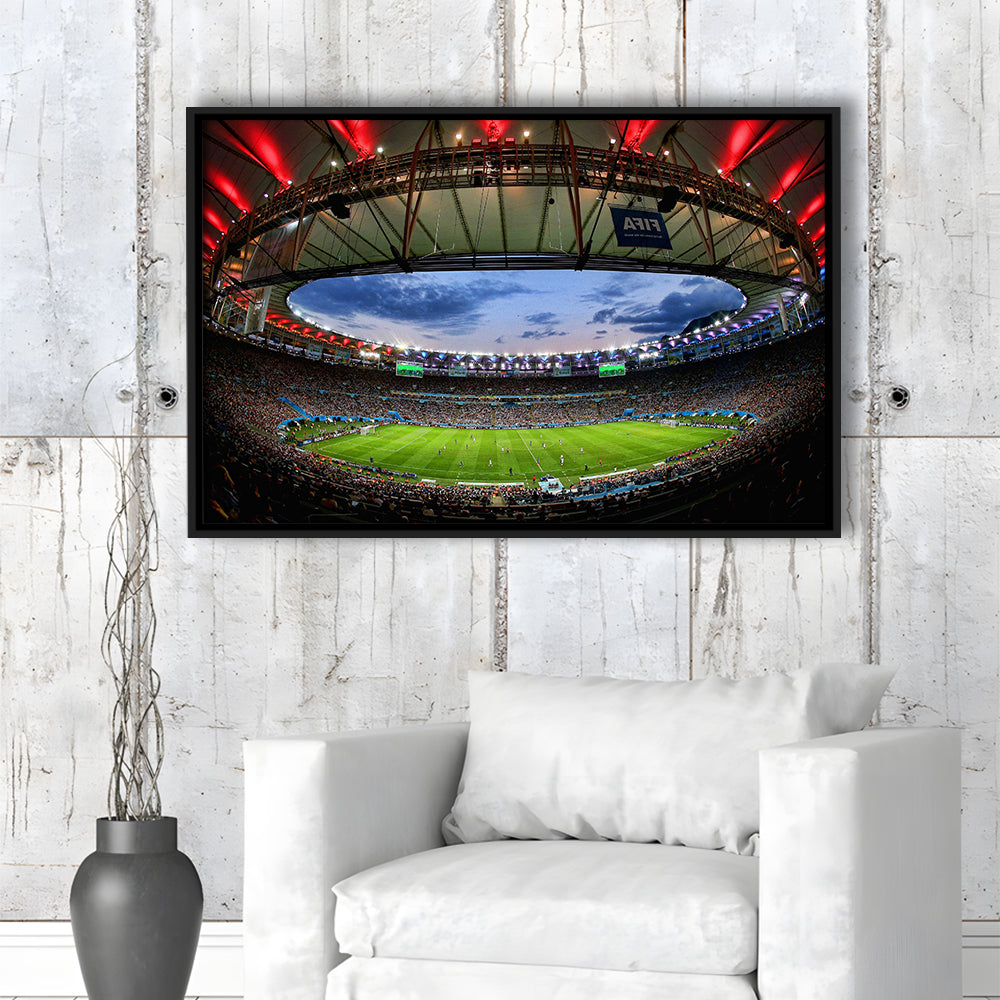 Soccer Stadium, Stadium Canvas, Sport Art, Framed Canvas Print Wall Art, Floating Frame