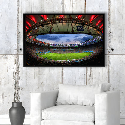 Soccer Stadium, Stadium Canvas, Sport Art, Framed Canvas Print Wall Art, Floating Frame