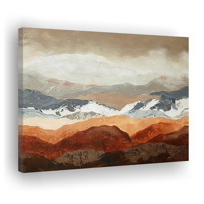 Soft Mountain View Large Stretched Canvas Floating Frame Wall Art Print, Cavas Print Wall Art Hom Decor