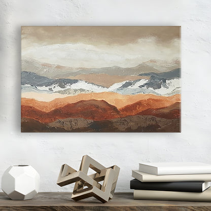Soft Mountain View Large Stretched Canvas Floating Frame Wall Art Print, Cavas Print Wall Art Hom Decor