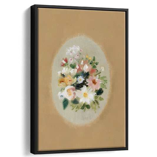 Soft Muted Botanical Framed Canvas Print Wall Art, Neutral Framed Canvas Print Wall Art, Art Cottage Core Decor, Large Canvas