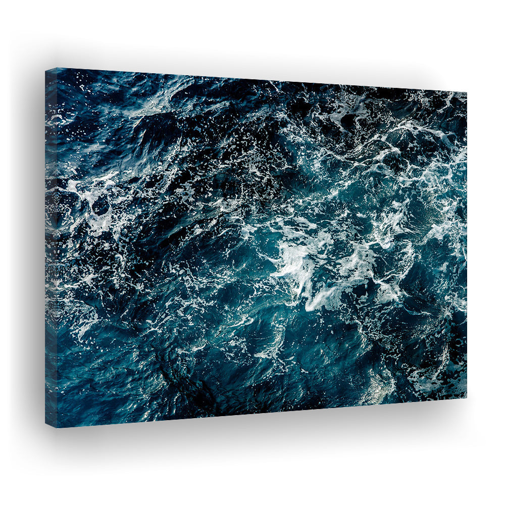 Soothing Sea Wave Wall Art Coastal Canvas Print Featuring Calming Ocean Waves, Cavas Print Wall Art Hom Decor