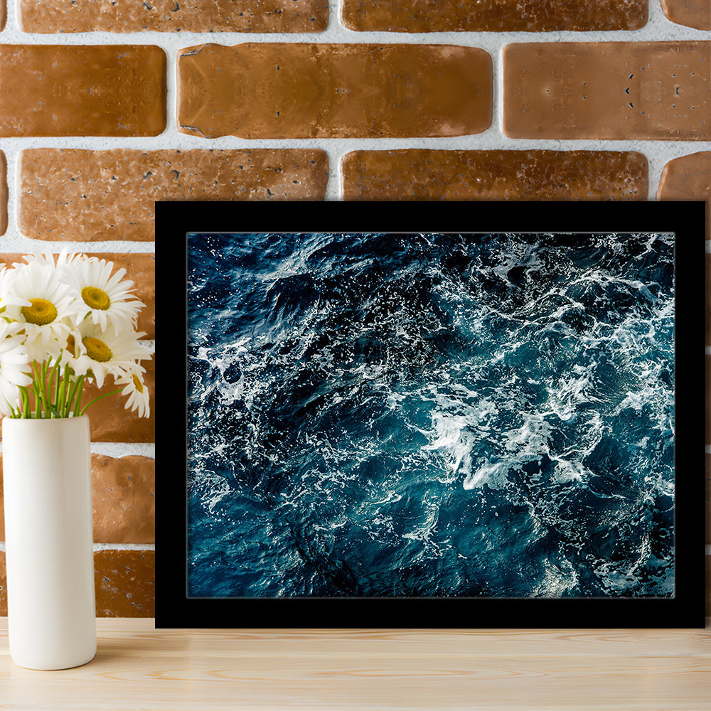 Soothing Sea Wave Wall Art Coastal Art Prints Featuring Calming Ocean Waves, Framed Art Print, Picture Framed