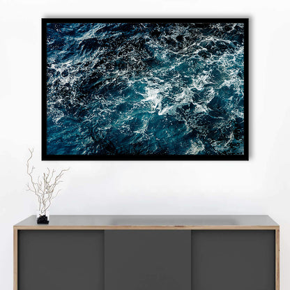 Soothing Sea Wave Wall Art Coastal Art Prints Featuring Calming Ocean Waves, Framed Art Print, Picture Framed