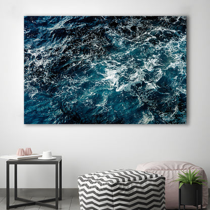 Soothing Sea Wave Wall Art Coastal Canvas Print Featuring Calming Ocean Waves, Cavas Print Wall Art Hom Decor
