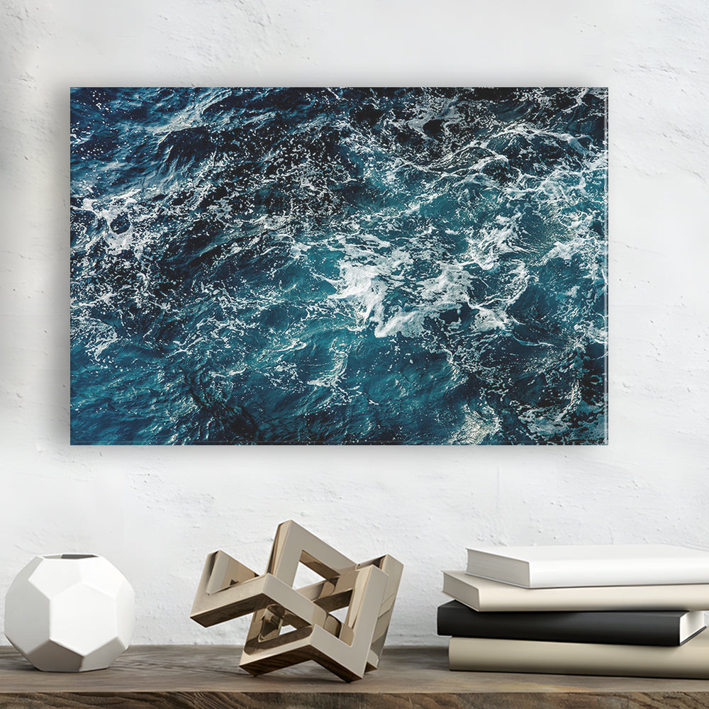 Soothing Sea Wave Wall Art Coastal Canvas Print Featuring Calming Ocean Waves, Cavas Print Wall Art Hom Decor