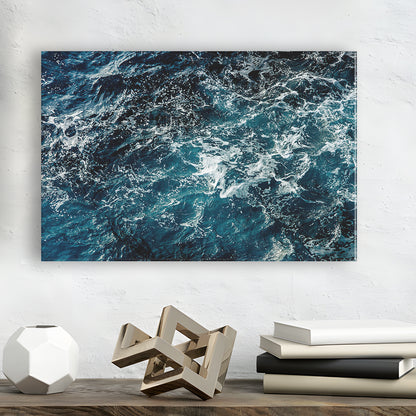Soothing Sea Wave Wall Art Coastal Canvas Print Featuring Calming Ocean Waves, Cavas Print Wall Art Hom Decor