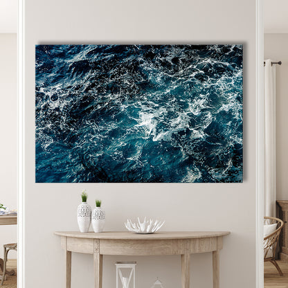 Soothing Sea Wave Wall Art Coastal Canvas Print Featuring Calming Ocean Waves, Cavas Print Wall Art Hom Decor
