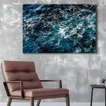 Soothing Sea Wave Wall Art Coastal Canvas Print Featuring Calming Ocean Waves, Cavas Print Wall Art Hom Decor