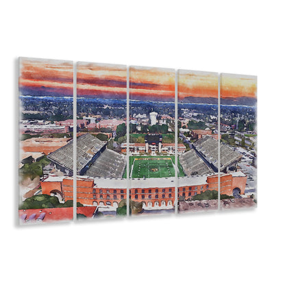 Southern Miss Golden Eagles -M M Roberts Painting Stadium Watercolor100, Sport Art, Extra Large Canvas Print