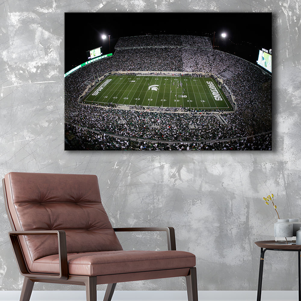 Spartan Stadium, Stadium Canvas, Sport Art, Gift for him, Man Cave Decor, Art Print, Canvas Print Wall Art