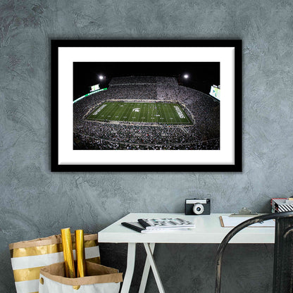 Spartan Stadium, Stadium Canvas, Sport Art, Gift for him, White Border Framed Art Print Wall Decor