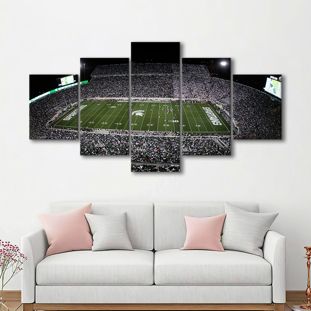 Spartan Stadium, Stadium Canvas, Sport Art, Gift for him, 5 Panel, Large Canvas, Canvas Print Wall Art