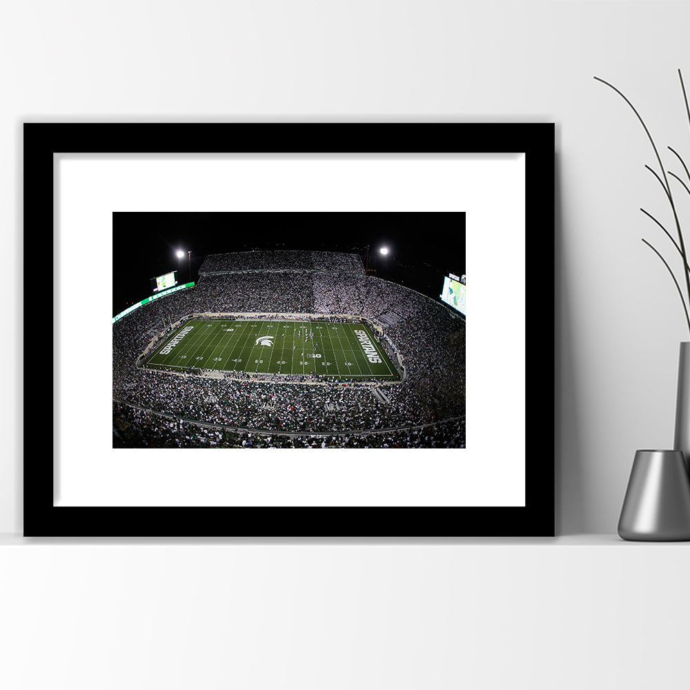 Spartan Stadium, Stadium Canvas, Sport Art, Gift for him, White Border Framed Art Print Wall Decor