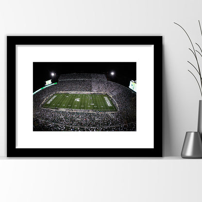 Spartan Stadium, Stadium Canvas, Sport Art, Gift for him, White Border Framed Art Print Wall Decor