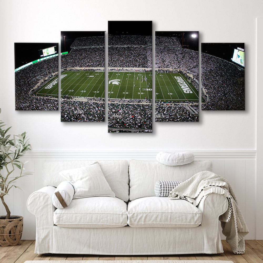 Spartan Stadium, Stadium Canvas, Sport Art, Gift for him, 5 Panel, Large Canvas, Canvas Print Wall Art
