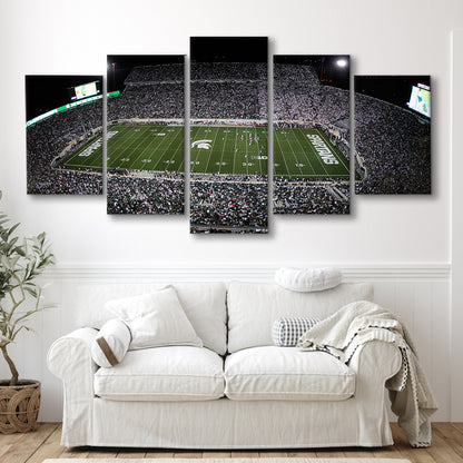 Spartan Stadium, Stadium Canvas, Sport Art, Gift for him, 5 Panel, Large Canvas, Canvas Print Wall Art