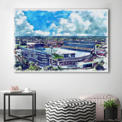 Spartan Painting Stadium Watercolor, East Lansing Michigan Watercolor, Sport Art, Gifts for him, Canvas Print Wall Art
