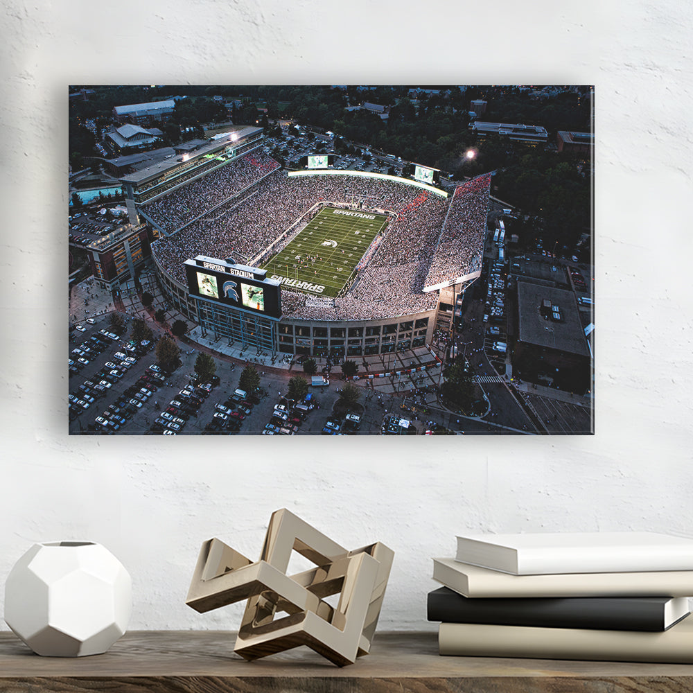 Spartan Stadium in Michigan, Stadium Canvas, Sport Art, Gift for him, Man Cave Decor, Art Print, Canvas Print Wall Art
