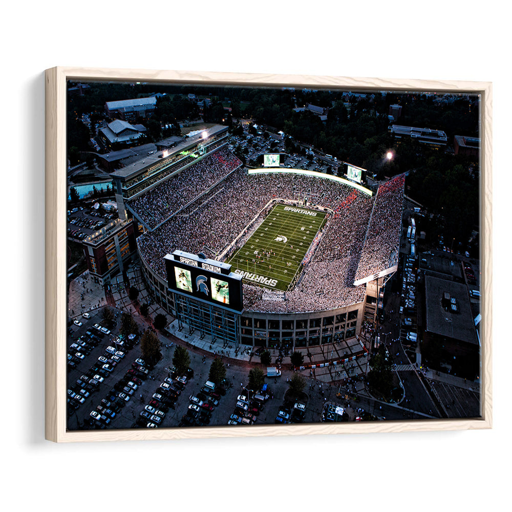 Spartan Stadium in Michigan, Stadium Canvas, Sport Art, Framed Canvas Print Wall Art, Floating Frame