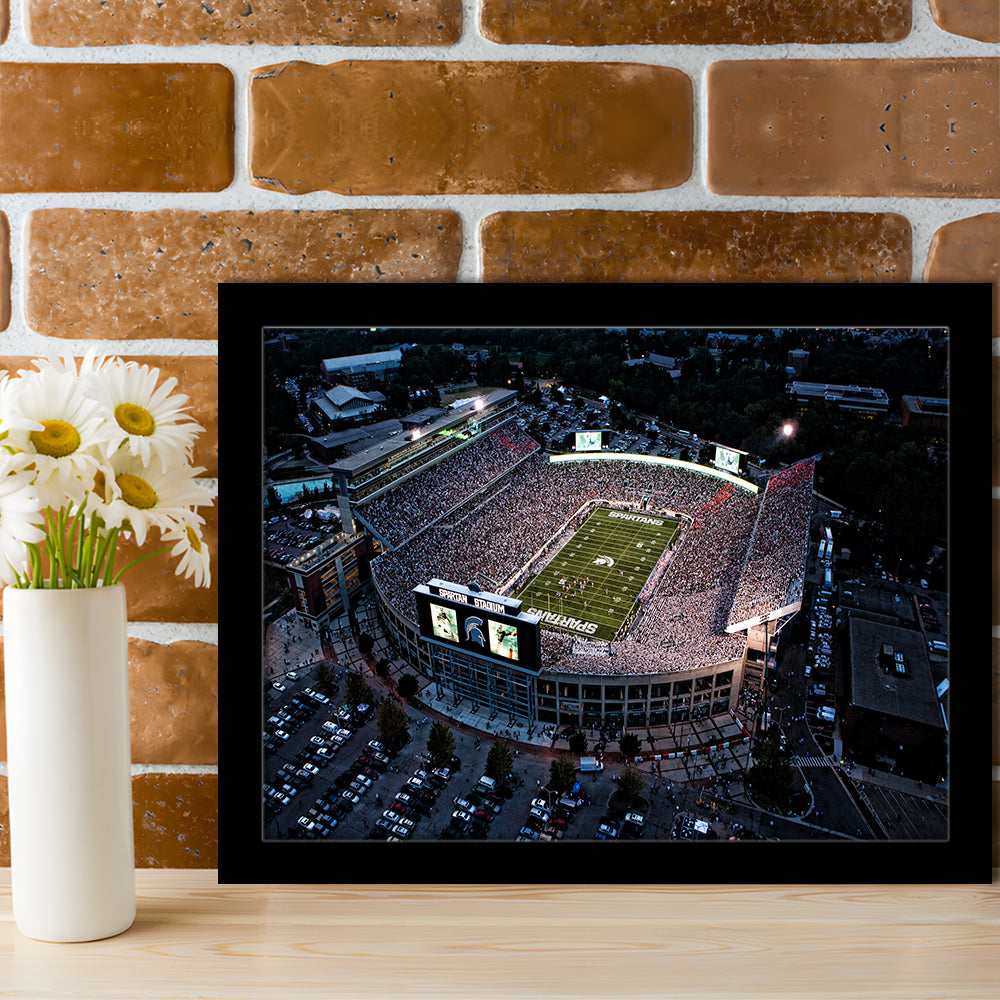 Spartan Stadium in Michigan, Stadium Canvas, Sport Art, Gift for him, Framed Art Print Wall Decor, Picture Framed