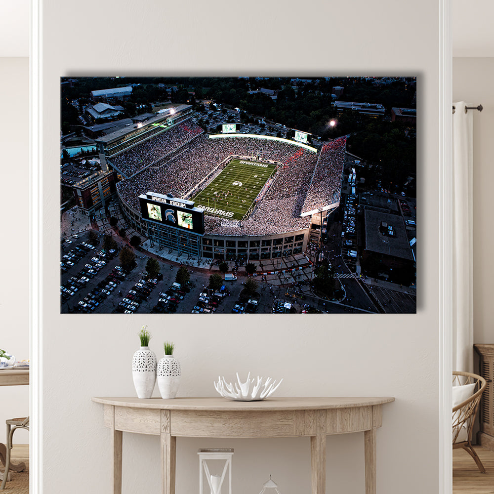 Spartan Stadium in Michigan, Stadium Canvas, Sport Art, Gift for him, Man Cave Decor, Art Print, Canvas Print Wall Art