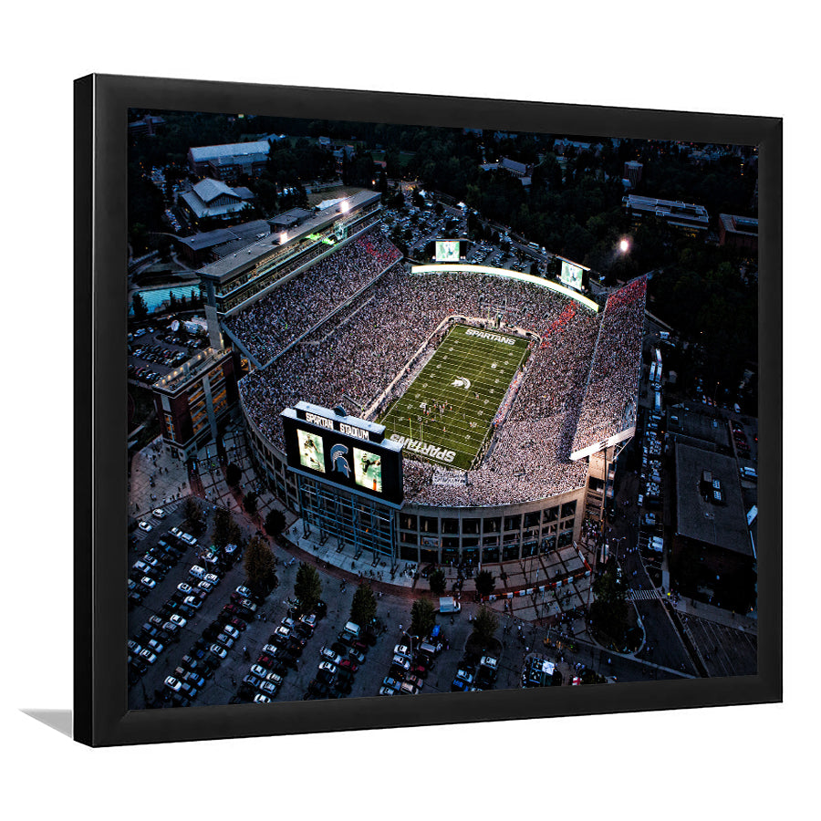Spartan Stadium in Michigan, Stadium Canvas, Sport Art, Gift for him, Framed Art Print Wall Decor, Picture Framed