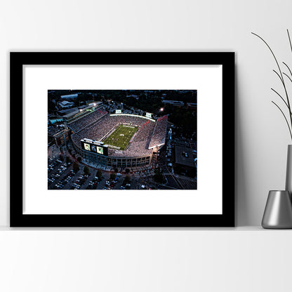 Spartan Stadium in Michigan, Stadium Canvas, Sport Art, Gift for him, White Border Framed Art Print Wall Decor