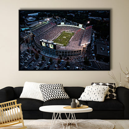 Spartan Stadium in Michigan, Stadium Canvas, Sport Art, Framed Canvas Print Wall Art, Floating Frame