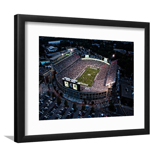 Spartan Stadium in Michigan, Stadium Canvas, Sport Art, Gift for him, White Border Framed Art Print Wall Decor