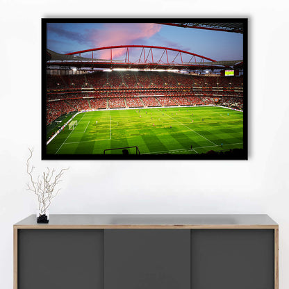 Sport Lisboa e Benfica, Stadium Canvas, Sport Art, Gift for him, Framed Art Print Wall Decor, Picture Framed