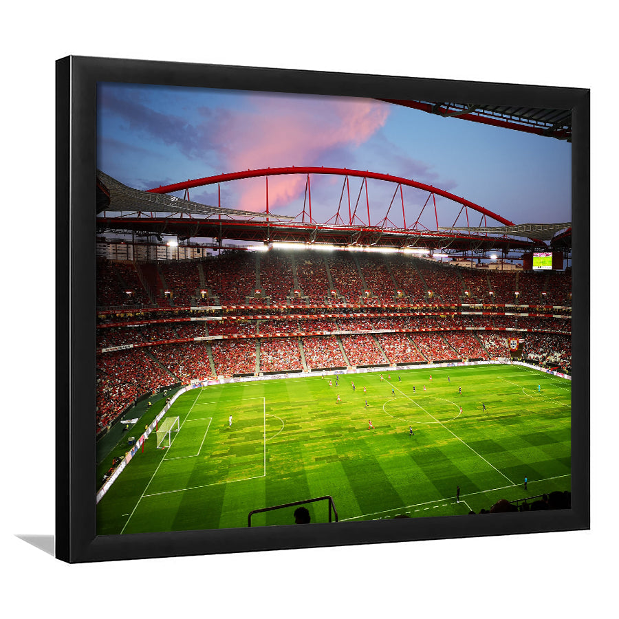 Sport Lisboa e Benfica, Stadium Canvas, Sport Art, Gift for him, Framed Art Print Wall Decor, Picture Framed