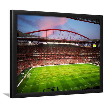 Sport Lisboa e Benfica, Stadium Canvas, Sport Art, Gift for him, Framed Art Print Wall Decor, Picture Framed
