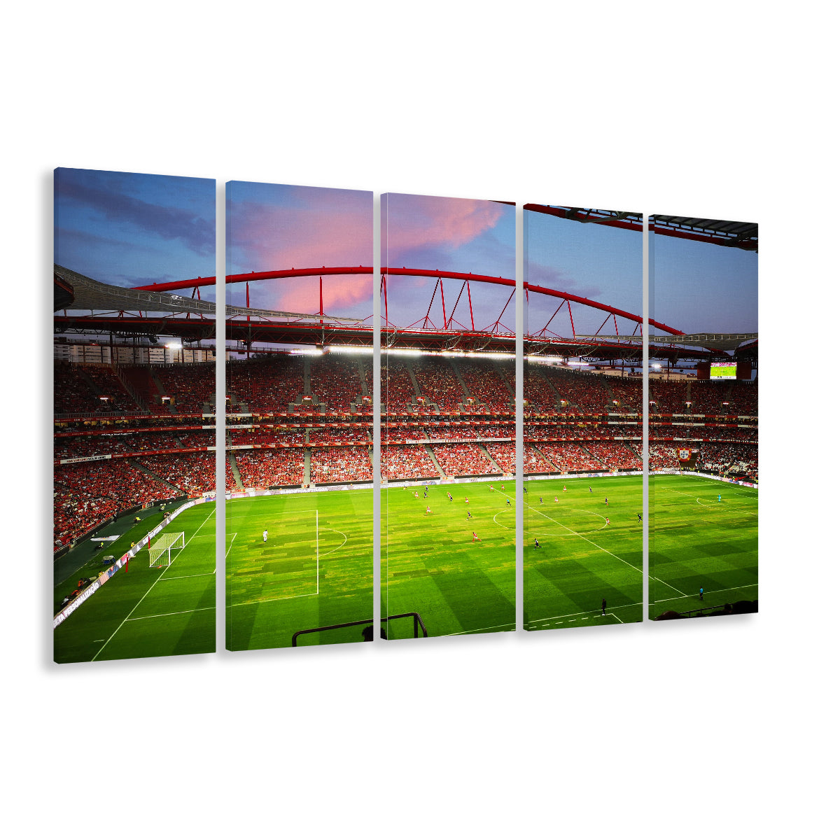Sport Lisboa e Benfica, Stadium Canvas, Sport Art, 5 Panel B, Extra Large Canvas, Canvas Print Wall Art
