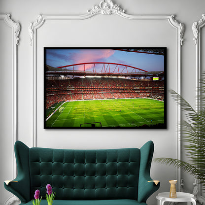 Sport Lisboa e Benfica, Stadium Canvas, Sport Art, Gift for him, Framed Art Print Wall Decor, Picture Framed