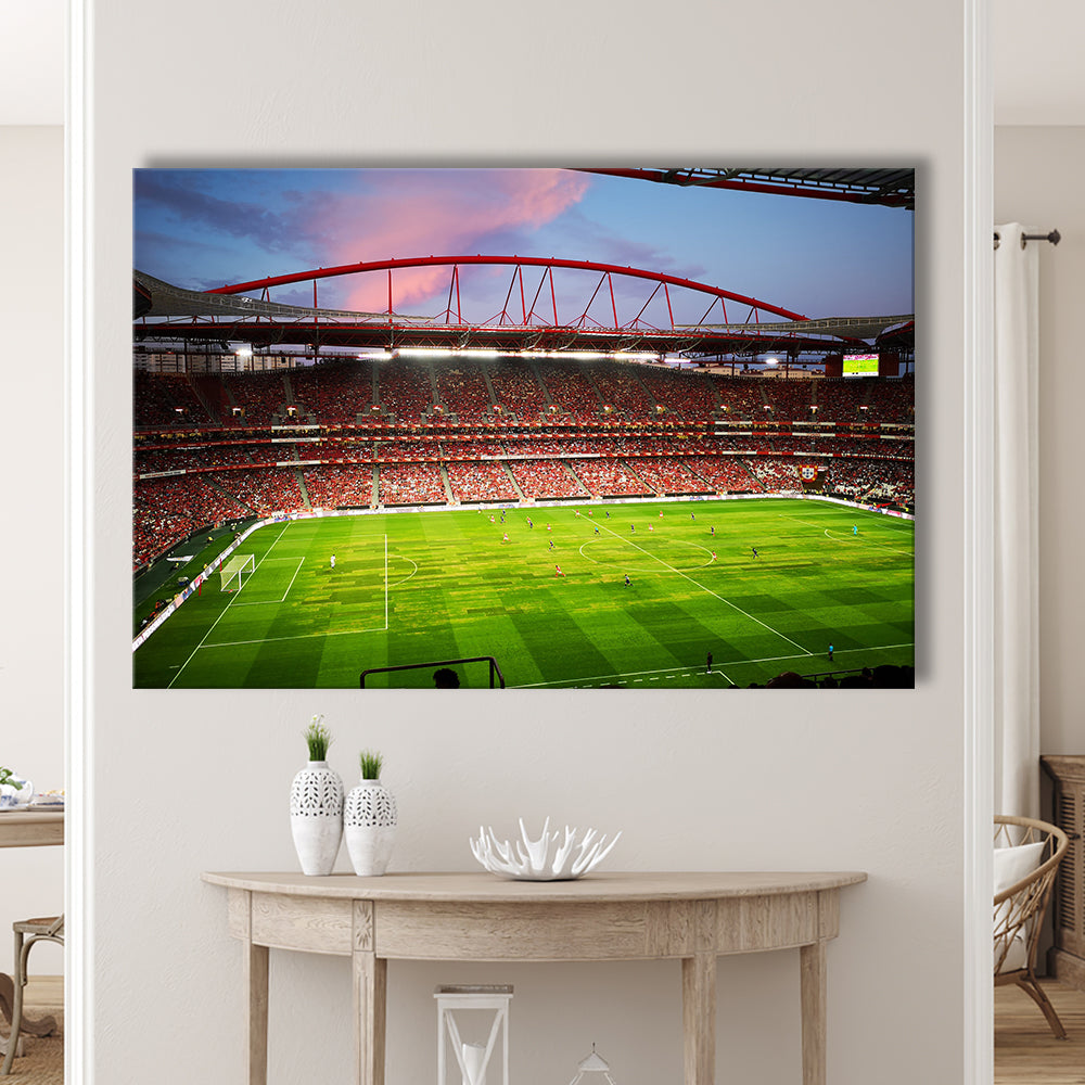 Sport Lisboa e Benfica, Stadium Canvas, Sport Art, Gift for him, Man Cave Decor, Art Print, Canvas Print Wall Art