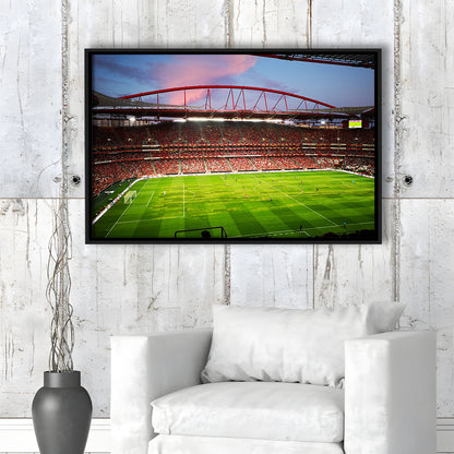 Sport Lisboa e Benfica, Stadium Canvas, Sport Art, Framed Canvas Print Wall Art, Floating Frame