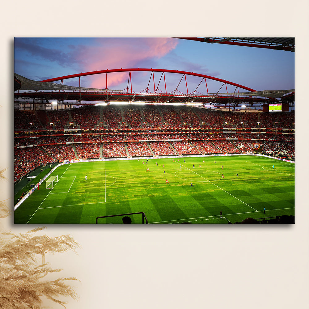 Sport Lisboa e Benfica, Stadium Canvas, Sport Art, Gift for him, Man Cave Decor, Art Print, Canvas Print Wall Art