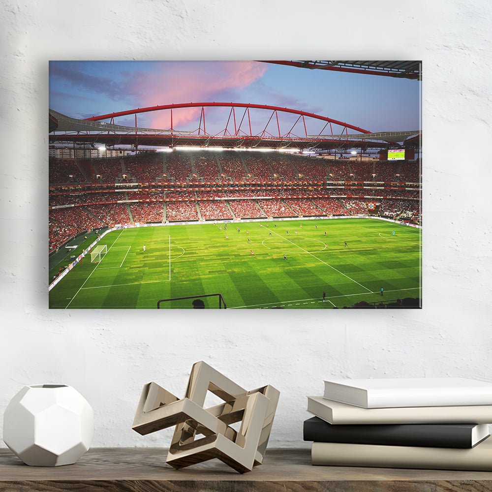 Sport Lisboa e Benfica, Stadium Canvas, Sport Art, Gift for him, Man Cave Decor, Art Print, Canvas Print Wall Art